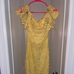 Tall Paper Dolls Yellow Dress